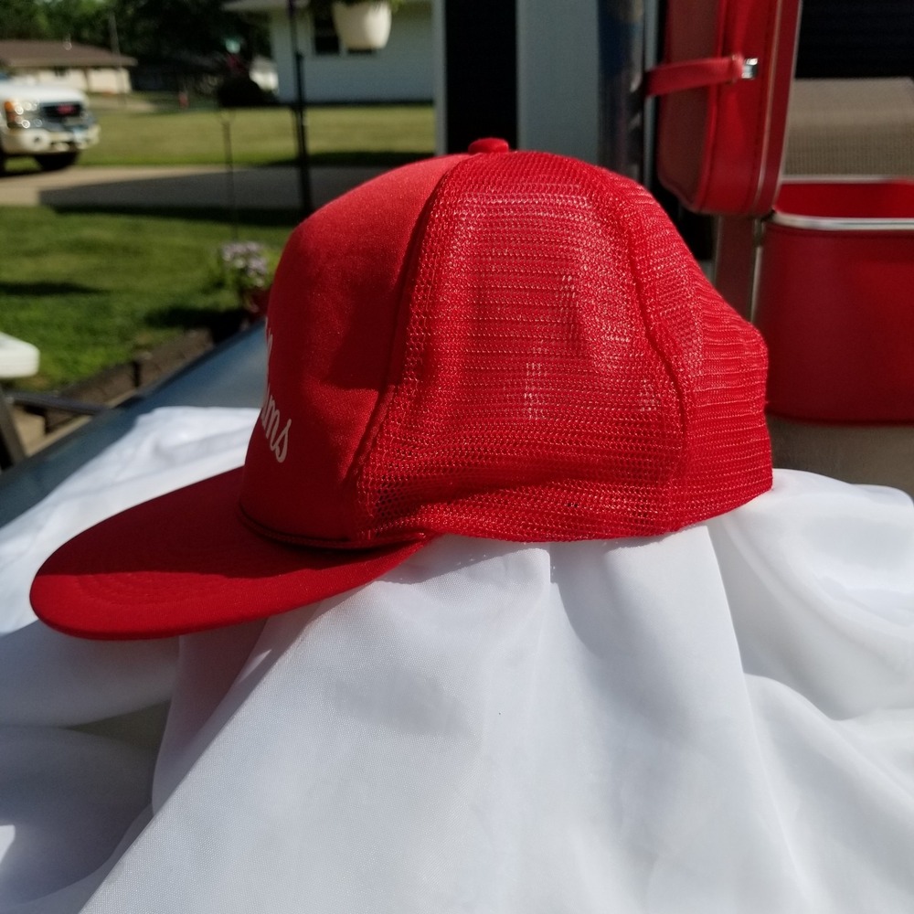 VTG 1980s Hank Williams Jr Trucker Hat Red Snapback Country Music Tour Speedway‎ - Picture 2 of 5